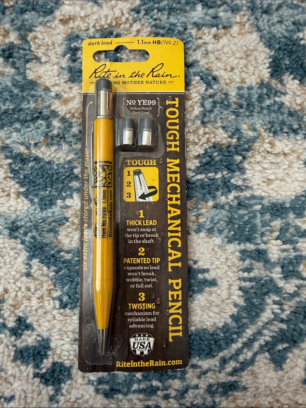 Rite in the Rain Yellow Tough Mechanical Pencil -Durable Home Office Pencil Case